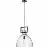 Dainolite Liberty Modern/Contemporary Matte Black 13.75-in Pendant Light With Clear Glass -Dainolite Sales 330845246 MainImage 001