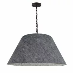 Dainolite Brynn Transitional Grey 26-in Pendant Light