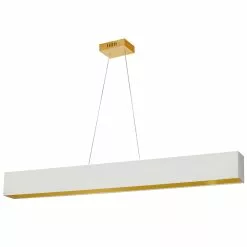 Dainolite Aubrey Modern/Contemporary 51-in White And Gold LED Pendant Light