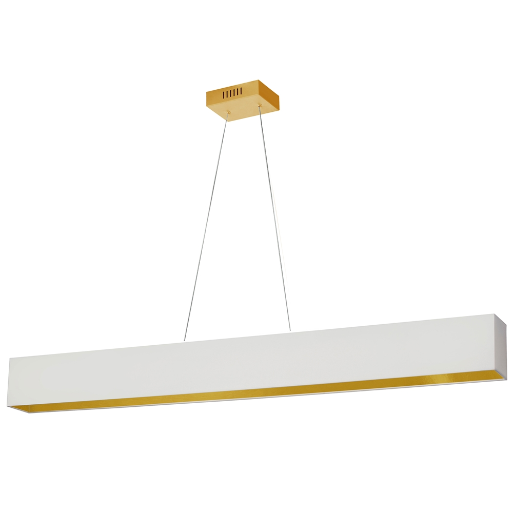 Dainolite Aubrey Modern/Contemporary 51-in White And Gold LED Pendant Light 3 Dainolite Aubrey Modern/Contemporary 51-in White And Gold LED Pendant Light