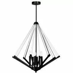 Dainolite Aalto 8-Light Matte Black Modern/Contemporary Chandelier