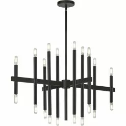 Dainolite Derry 20-Light Matte Black Transitional Chandelier