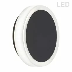 Dainolite 1.5-in W Topaz 1-Light Matte Black Modern LED Wall Sconce