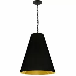 Dainolite Anaya Transitional Black And Gold 20-in Pendant Light