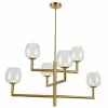 Dainolite Nora 6-Light Aged Brass Modern/Contemporary Chandelier -Dainolite Sales 330845344 MainImage 001