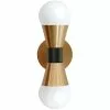 Dainolite 5.4-in W Fortuna 2-Light Aged Brass Modern Incandescent Wall Sconce -Dainolite Sales 330845347 MainImage 001