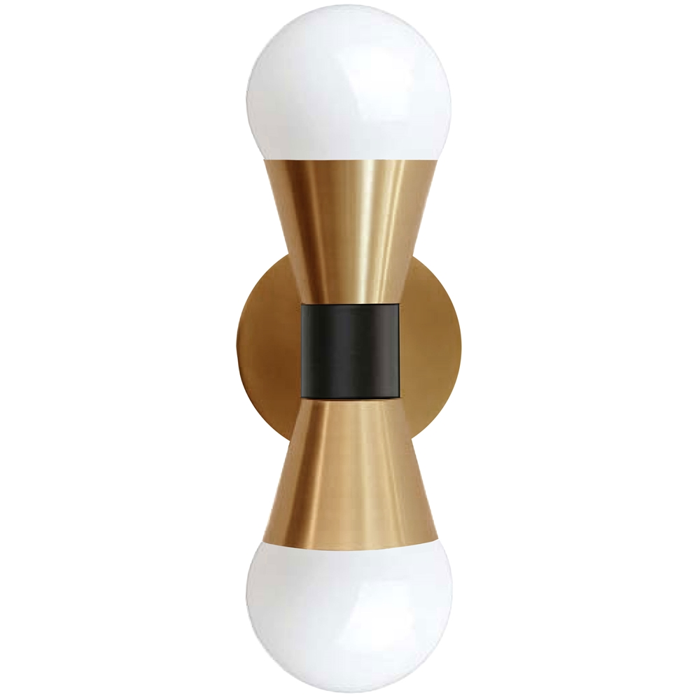 Dainolite 5.4-in W Fortuna 2-Light Aged Brass Modern Incandescent Wall Sconce 3 Dainolite 5.4-in W Fortuna 2-Light Aged Brass Modern Incandescent Wall Sconce