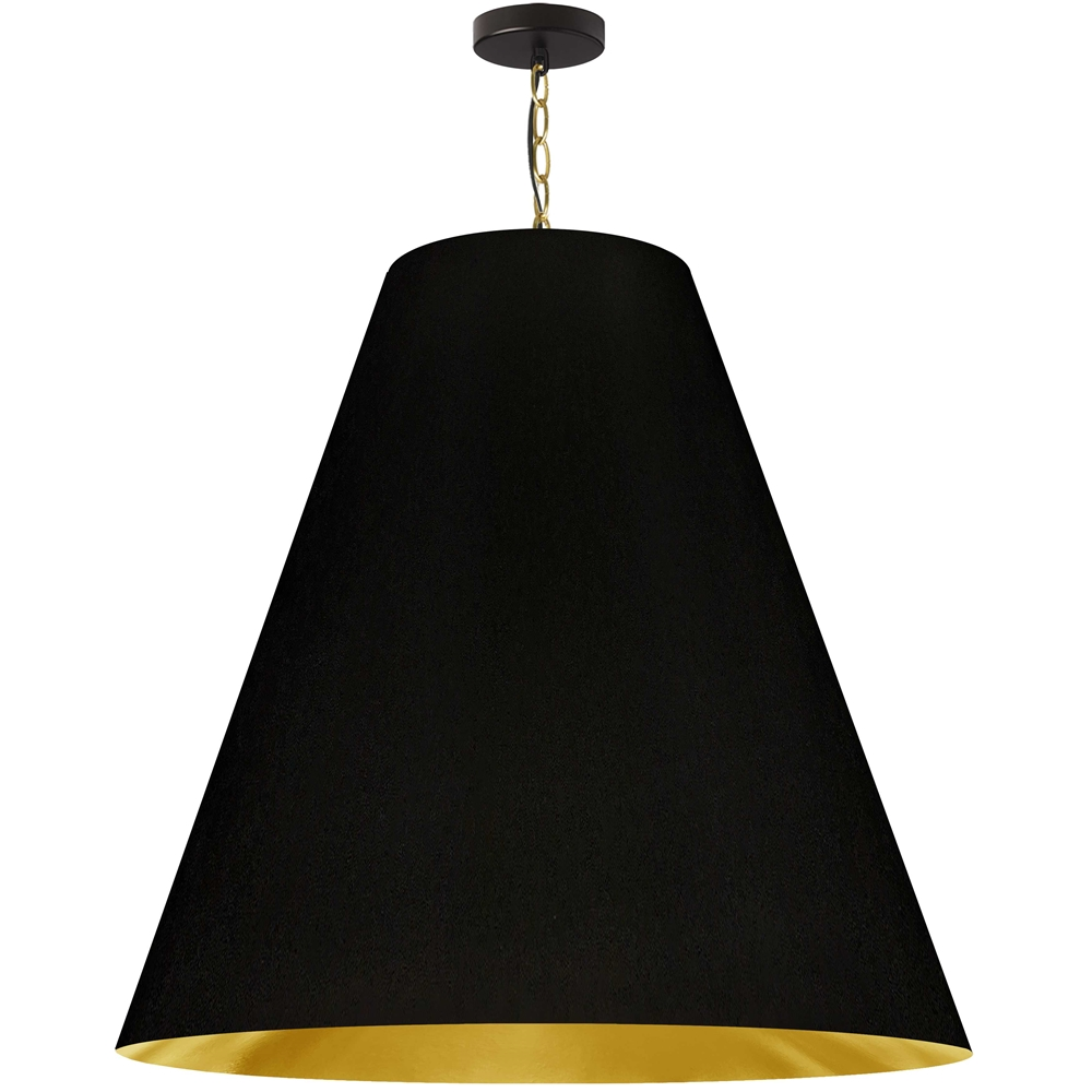 Dainolite Anaya Transitional Drum Black And Gold 32-in Pendant Light 3 Dainolite Anaya Transitional Drum Black And Gold 32-in Pendant Light