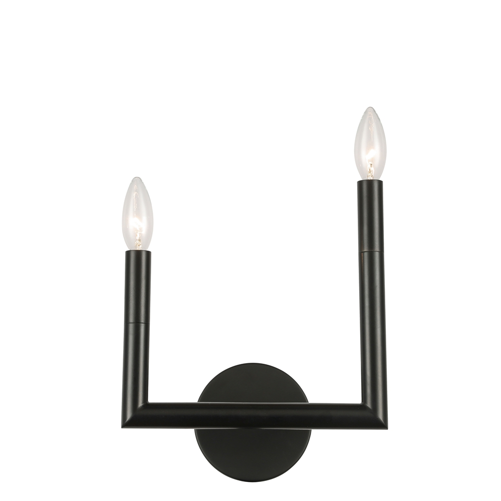 Dainolite 6.75-in W Nora 2-Light Matte Black Incandescent Wall Sconce 3 Dainolite 6.75-in W Nora 2-Light Matte Black Incandescent Wall Sconce