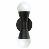 Dainolite 5.4-in W Fortuna 2-Light Matte Black Modern Wall Sconce -Dainolite Sales 330845376 MainImage 001