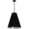 Dainolite Anaya Transitional Drum Black And Silver 20-in Pendant Light -Dainolite Sales 330845386 MainImage 001