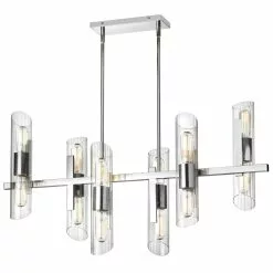 Dainolite Samantha 12-Light Polished Chrome Transitional Chandelier