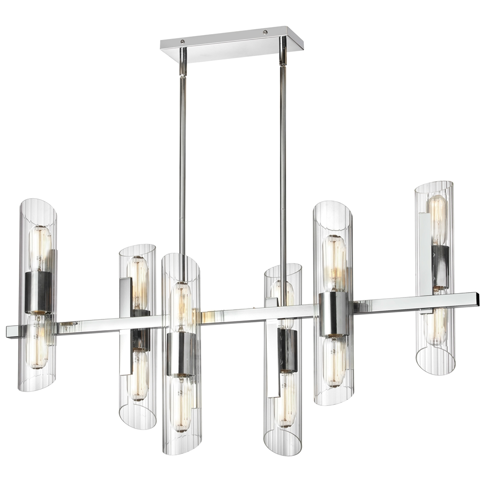 Dainolite Samantha 12-Light Polished Chrome Transitional Chandelier 3 Dainolite Samantha 12-Light Polished Chrome Transitional Chandelier