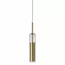 Dainolite Luna 2.5-in Aged Brass 1-Light Modern/Contemporary Kitchen Island Light