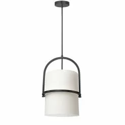 Dainolite Paddington 11.5-in White 1-Light Modern/Contemporary Kitchen Island Light