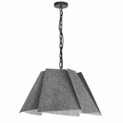 Dainolite Philomena 24-in Grey 1-Light Transitional Pendant Light