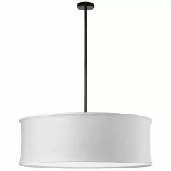 Dainolite Philis 34-in White 4-Light Transitional Pendant Light