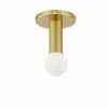 Dainolite Adams 4.75-in Aged Brass Transitional LED Flush Mount Light -Dainolite Sales 331051846 MainImage 001