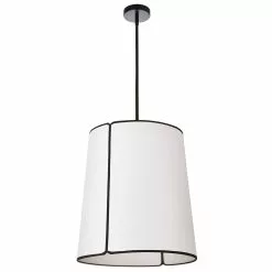 Dainolite Notched Drum 18.25-in White 3-Light Modern/Contemporary Pendant Light