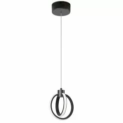 Dainolite Parson 6.25-in Black 1-Light Modern/Contemporary Kitchen Island Light
