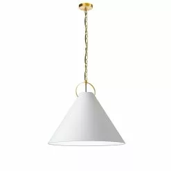 Dainolite Princeton 24-in White 1-Light Modern/Contemporary Kitchen Island Light