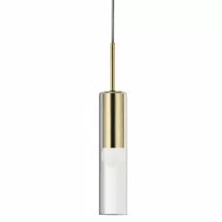 Dainolite Palmer 2.75-in Aged Brass 1-Light Modern/Contemporary Kitchen Island Light