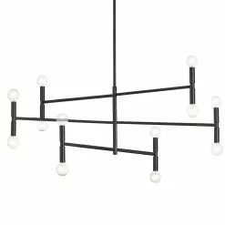 Dainolite Ava 12-Light Matte Black Modern/Contemporary Chandelier