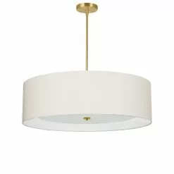 Dainolite Helena 30-in Cream 4-Light Modern/Contemporary Pendant Light