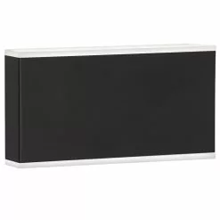 Dainolite Emery 10-in 2-Light Black Modern/Contemporary Wall Sconce