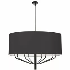 Dainolite Eleanor 8-Light Black And White Modern/Contemporary Chandelier