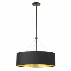 Dainolite Pallavi 22-in Black 4-Light Modern/Contemporary Pendant Light