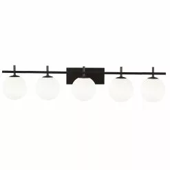 Dainolite Vivaldi 5-Light Black Transitional Vanity Light