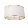 Dainolite Notched Drum 15-in White Contemporary/Modern LED Flush Mount Light -Dainolite Sales 331051984 MainImage 001
