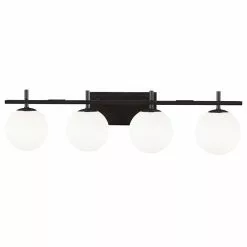 Dainolite Vivaldi 4-Light Black Transitional Vanity Light