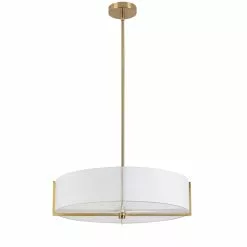 Dainolite Preston 20.75-in White 4-Light Modern/Contemporary Pendant Light