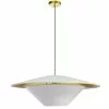 Dainolite Poseidon 24-in Aged Brass 1-Light Modern/Contemporary Kitchen Island Light -Dainolite Sales 331052039 MainImage 001