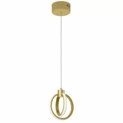 Dainolite Parson 6.25-in Aged Brass 1-Light Modern/Contemporary Kitchen Island Light