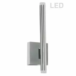 Dainolite Wilson 4.5-in 2-Light Polished Chrome Modern/Contemporary Wall Sconce