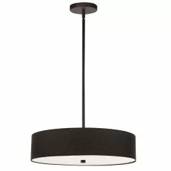 Dainolite Everly 20-in Black 4-Light Transitional Pendant Light