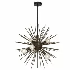 Dainolite Vega 24-in Black 8-Light Modern/Contemporary Pendant Light