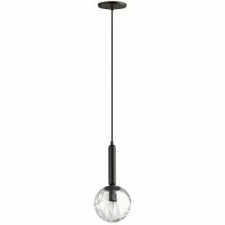 Dainolite Tara 6-in Black 1-Light Modern/Contemporary Kitchen Island Light