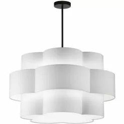 Dainolite Phlox 28-in White 4-Light Modern/Contemporary Pendant Light