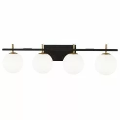 Dainolite Vivaldi 4-Light Brass Transitional Vanity Light