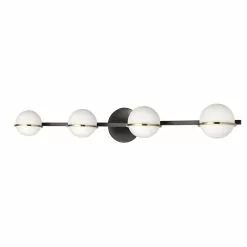 Dainolite Sofia 4-Light Brass Modern/Contemporary Vanity Light