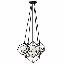 Dainolite Thomson 6-Light Black Modern/Contemporary Chandelier