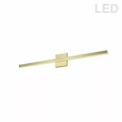 Dainolite Arandel 1-Light Aged Brass Modern Vanity Light