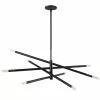 Dainolite Wand 8-Light Matte Black Modern/Contemporary Chandelier -Dainolite Sales 331052129 MainImage 001