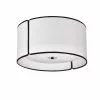 Dainolite Notched Drum 15-in White Contemporary/Modern LED Flush Mount Light -Dainolite Sales 331052141 MainImage 001