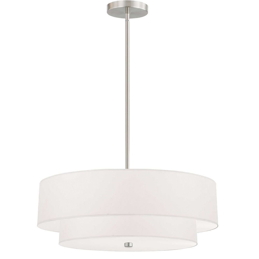 Dainolite Everly 20-in Satin Chrome 4-Light Transitional Pendant Light 3 Dainolite Everly 20-in Satin Chrome 4-Light Transitional Pendant Light