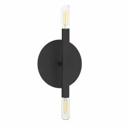 Dainolite Wand 5.75-in 2-Light Black Modern/Contemporary Wall Sconce